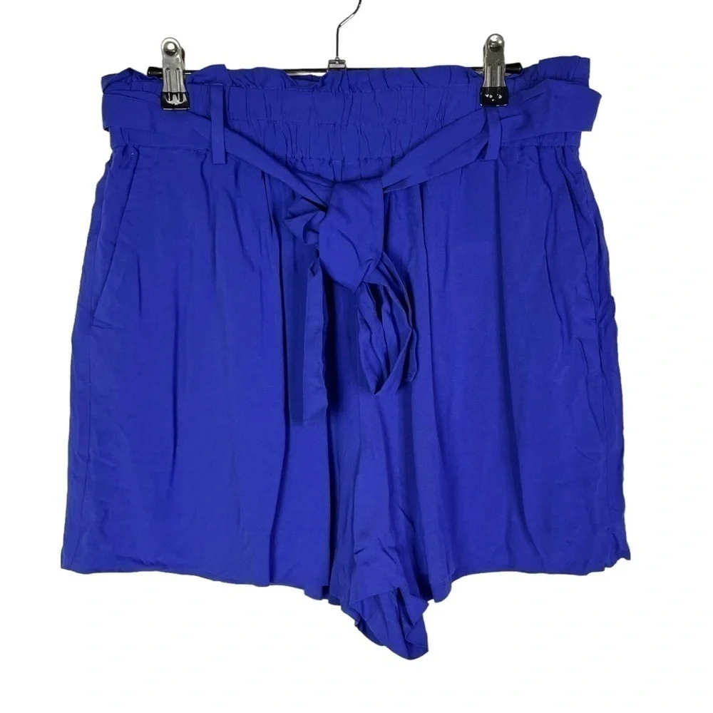 J. Crew Royal Blue High Rise Paper Bag Shorts M